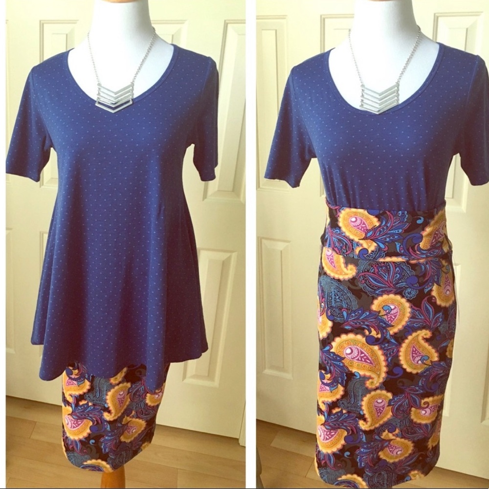 Lularoe Perfect T and Cassie skirt.